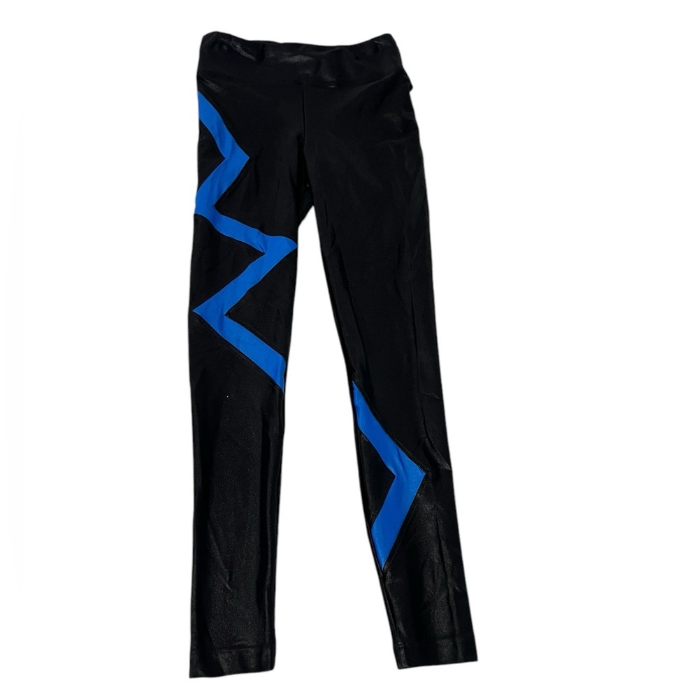 KORAL black with blue design leggings size S